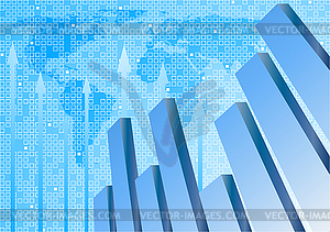 Background with diagram - vector image