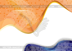 Abstract orange and blue background - vector clip art