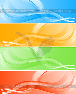 Wave banners - vector clip art