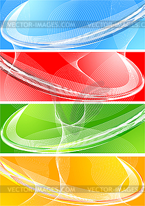Four abstract banners - vector image