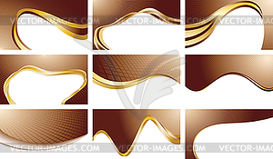 Set chocolate backgrounds - vector image