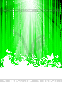 Зеленый цветочный фон - рисунок в векторном формате