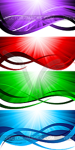 Set of colorful banners - vector clip art