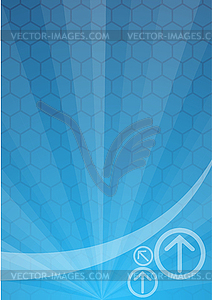 Template with hexagon - stock vector clipart
