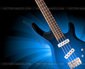 Background with guitar - vector clipart