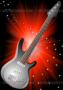 Background with guitar - vector clip art