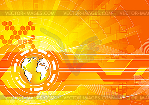 Bright orange background - vector image