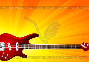 Background with guitar - vector clipart