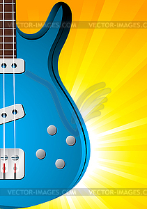 Background with guitar - vector clipart