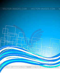 Abstract blue bright template - vector clipart