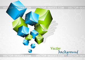 Abstract background with 3d element - vector image