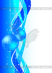 Christmas background in blue color - vector image