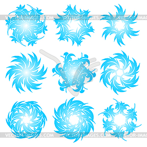 Set of snowflakes - vector image