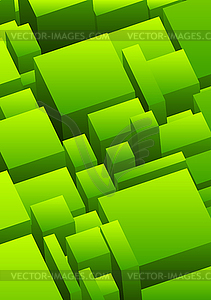 Abstract urban background in green color - vector clipart