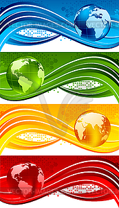 Set of bright technical banners - vector clipart