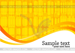 Orange background with square - royalty-free vector image