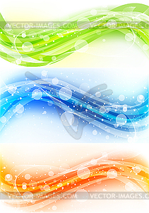 Abstract glow banners - vector clipart