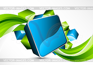 Abstract background with cubes - vector clipart