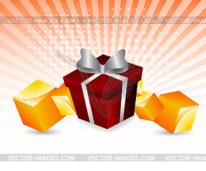 Background with box - vector image