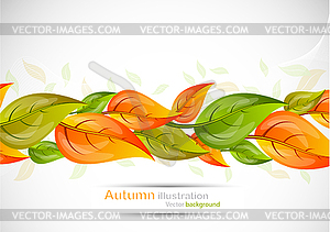 Background with leaves - vector clip art