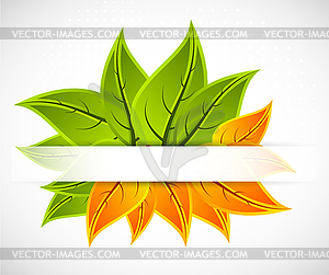 Background with leaves - vector clipart