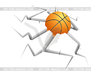 Баскетбол на фоне - векторный клипарт