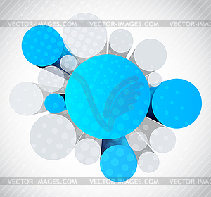 Background with 3d circles - vector clipart