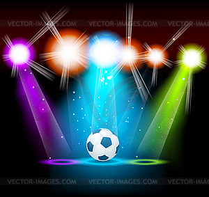 Bright background with ball - vector image