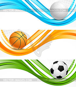 Set of sport banners - vector clip art