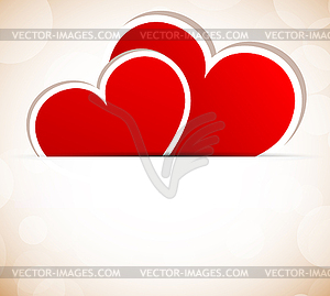 Background with hearts - vector image