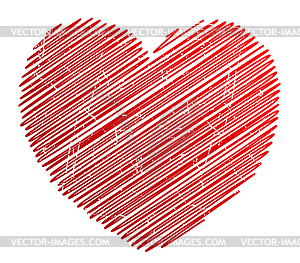 Grunge сердце - векторный графический клипарт