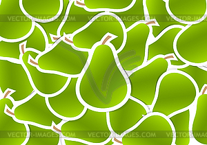 Background with pears - vector clipart