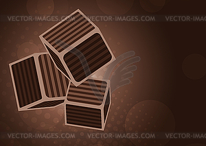 Шоколад кубов - векторный клипарт EPS