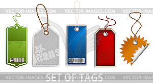 Set of tags - vector clip art