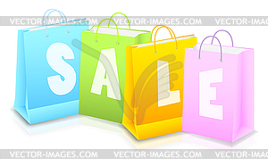 Background with shopping bag - vector clip art