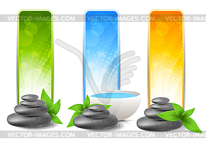 Set of spa banners - vector image