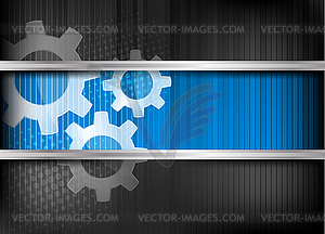 Background with gears - vector image