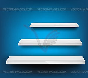 Background with three shelf - vector clip art