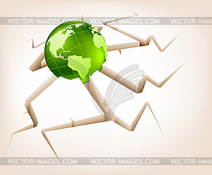 Background with globe - vector clip art