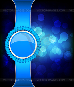 Bright blue background with circles - vector clipart