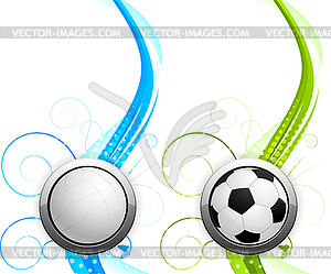 Set of banners with balls - royalty-free vector clipart