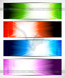 Set of bright banners - vector clip art