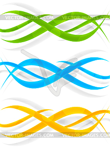 Set of wavy banners - vector clipart