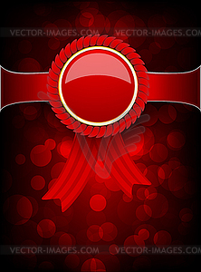 Background with red label - vector image