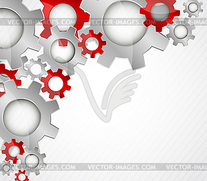 Background with gears - vector image