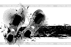 Grunge background - white & black vector clipart