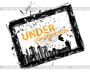 Sign under construction - vector image