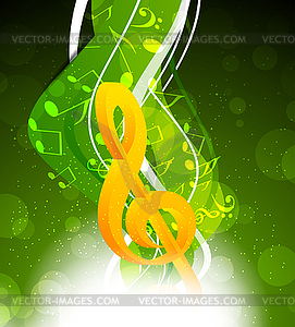 Background with g-clef - vector clip art
