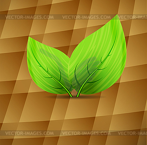 Background with leaves - vector clip art