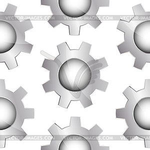 Seamless background with gears - vector clipart